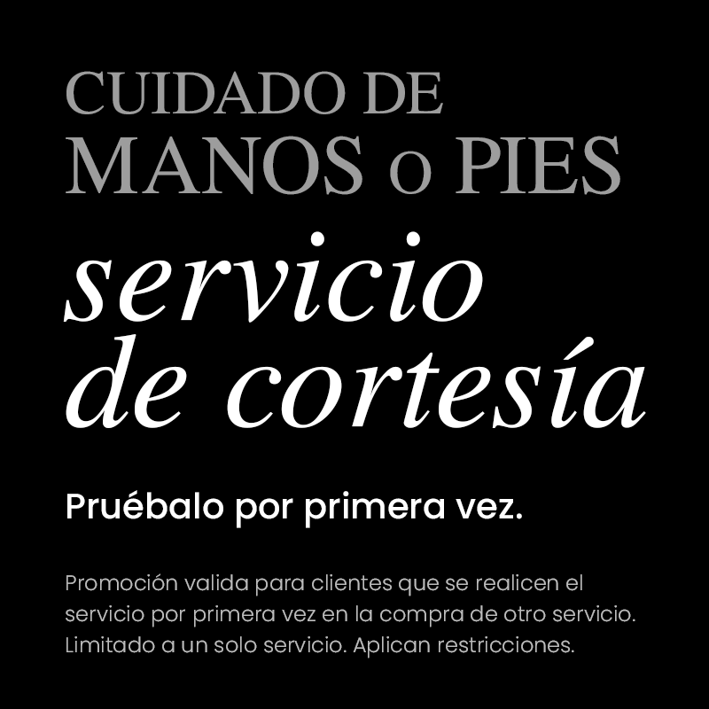 Cuidado de manos o pies, servicio de cortesía. Pruébalo por primera vez. Aplican restricciones.