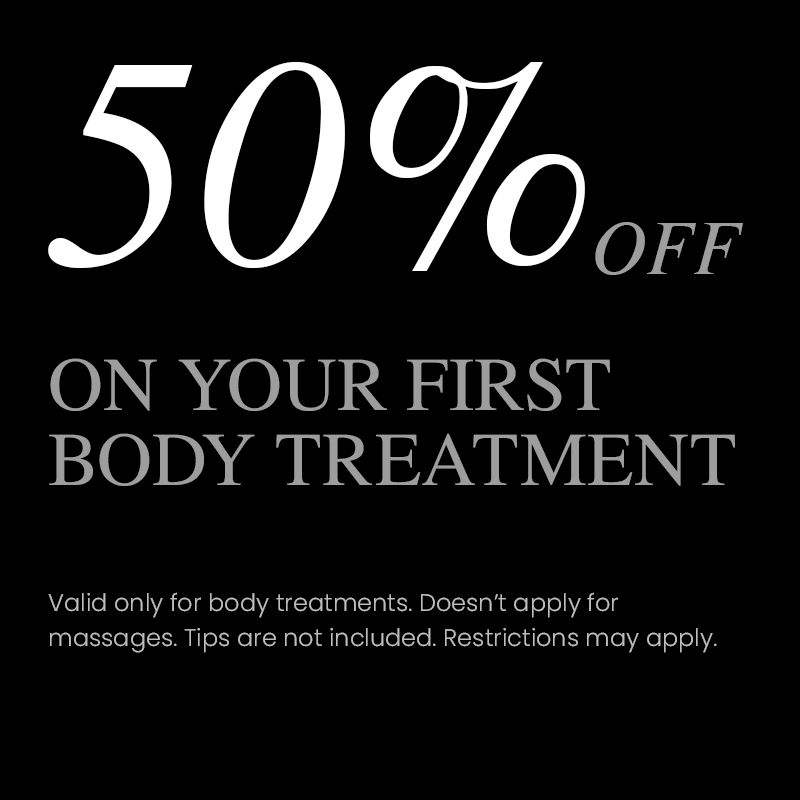 50% off on your first body treatment